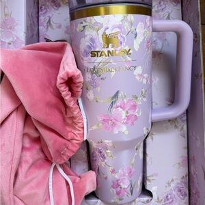 Loveshackfancy x Stanley Floral Lavender Tumbler with Pink Accents